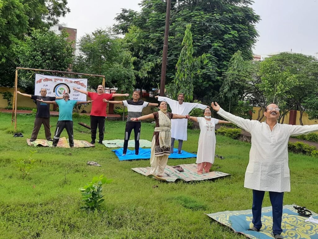 Yoga Diwas 2021: A Day of Inner Strength and Community Wellness Yog guru is teaching yoga